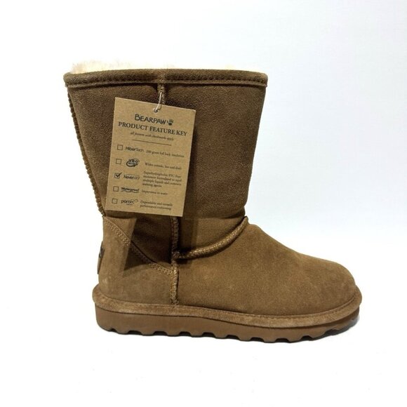 BearPaw Shoes - Bearpaw Womens Elle Short Boots Chestnut Size 8 M
